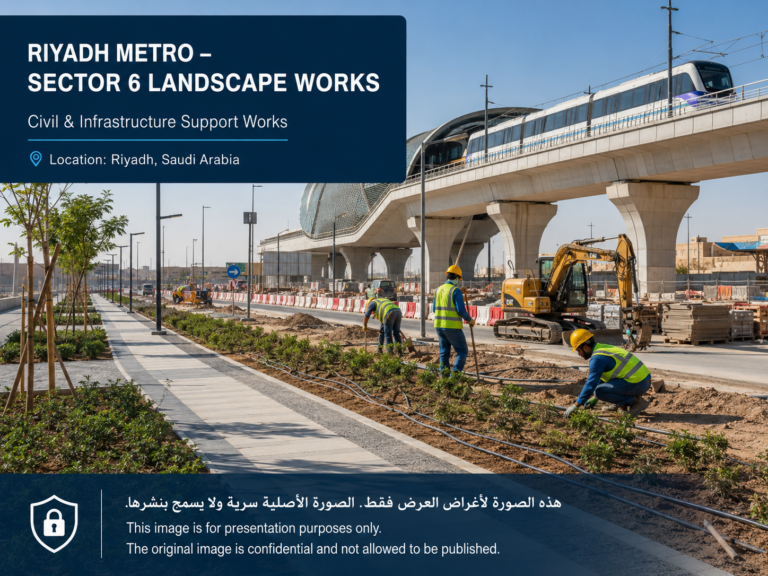 Riyadh Metro – Sector 6 Landscape Works